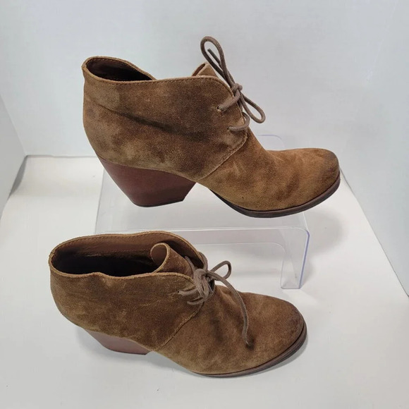 Kork-Ease Korks Roana Womens 8.5 Leather Chunky Heeled Ankle Boot Boho Bootie - Picture 11 of 11